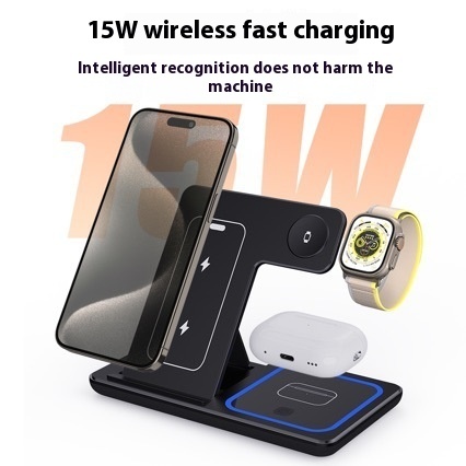 15W 3 In 1 LED Foldable Charging Station